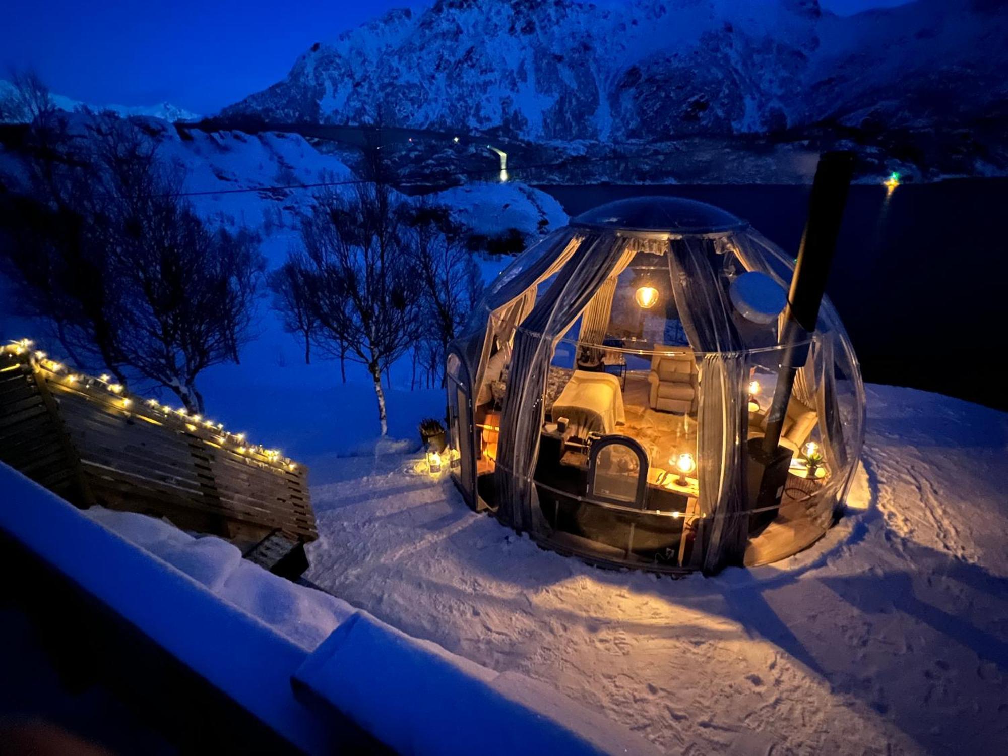 Lofoten Glampingdome Myrland Kültér fotó
